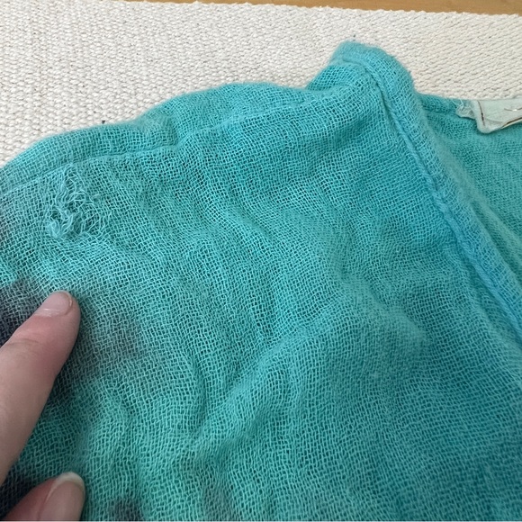 Jens Pirates Booty Blue and Black Cotton Gauze Wide Arm Jumpsuit - Picture 14 of 15